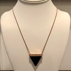 Michael Kors Onyx Triangle Pendant Necklace